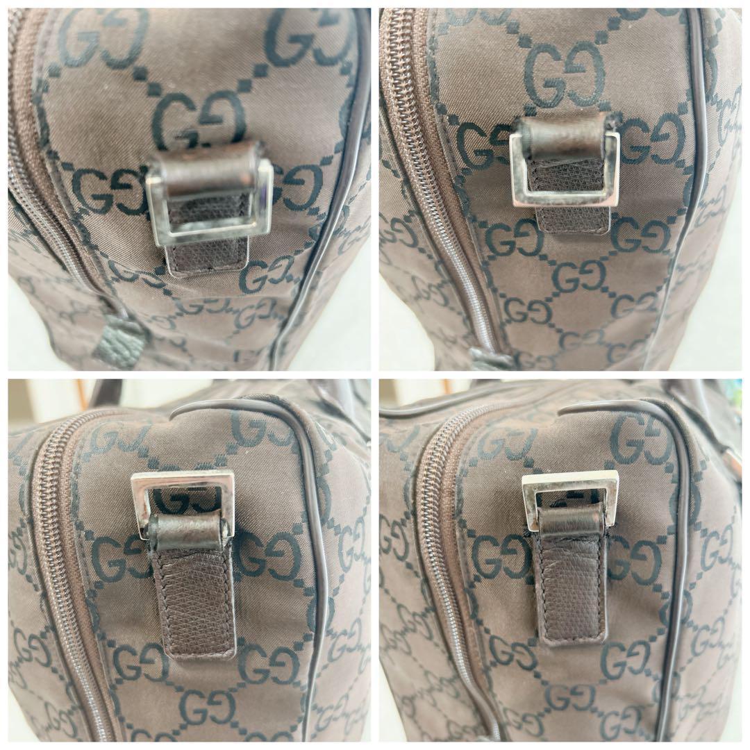 美品GUCCI GGキャンバス ボストンバッグ ショルダーストラップ付き