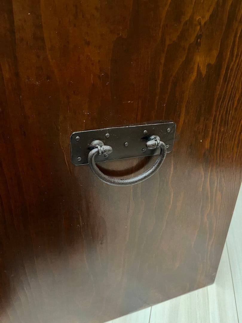 木製 4段箪笥 和箪笥　アンティーク　焦茶　民芸家具　和風