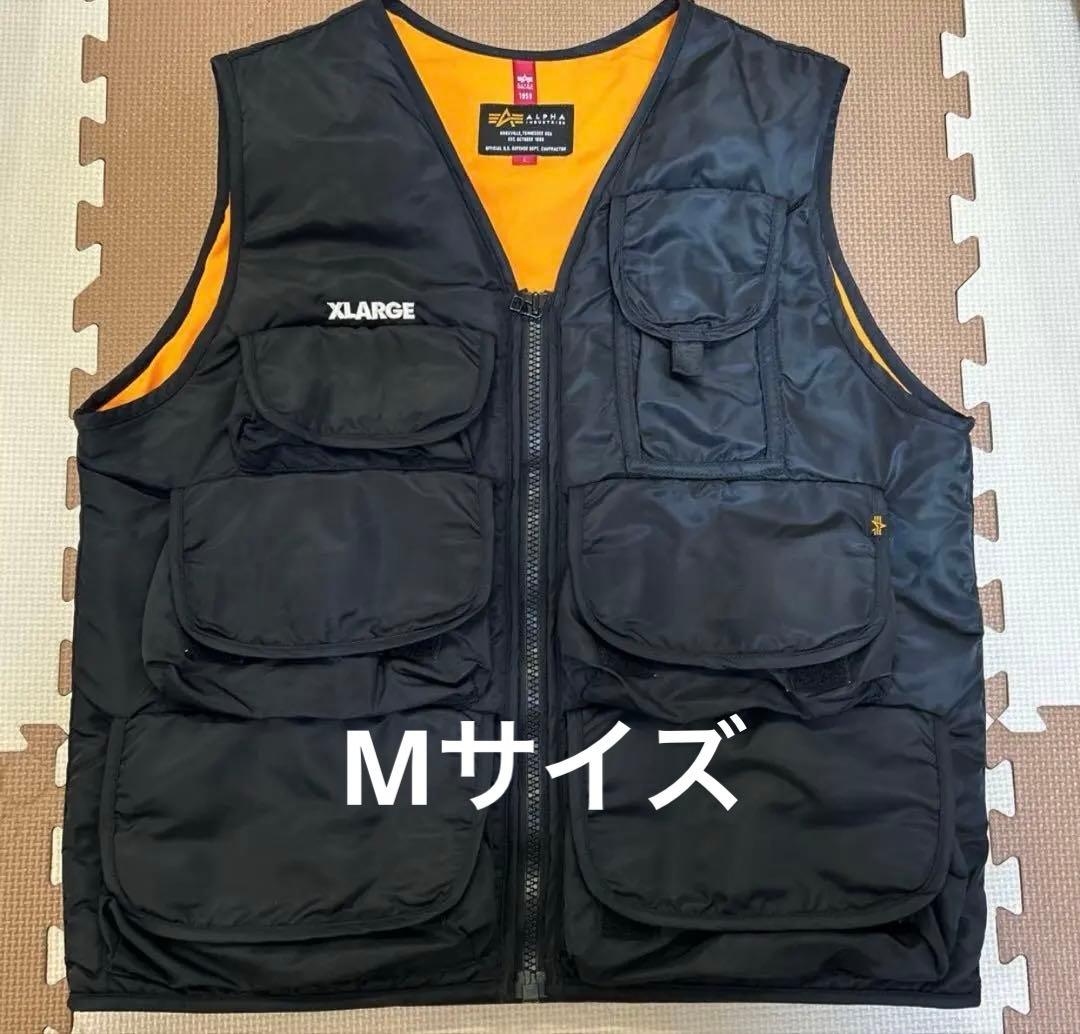 XLARGE ALPHA INDUSTRIES フィッシングベスト M黒