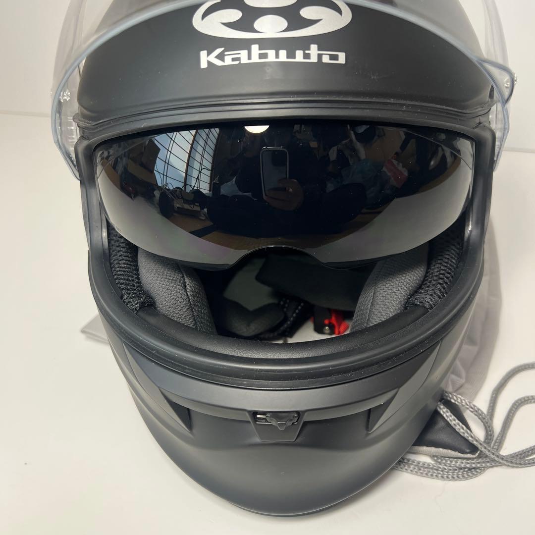 美品★OGKカブト KAMUI-2 マットブラック Lサイズ(59-60) 袋付