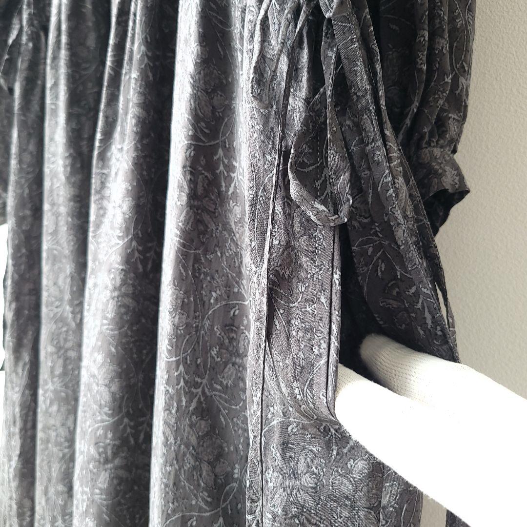 HUG O WaR　ロング丈ギャザーワンピース　サイズ1　キュプラ　花柄