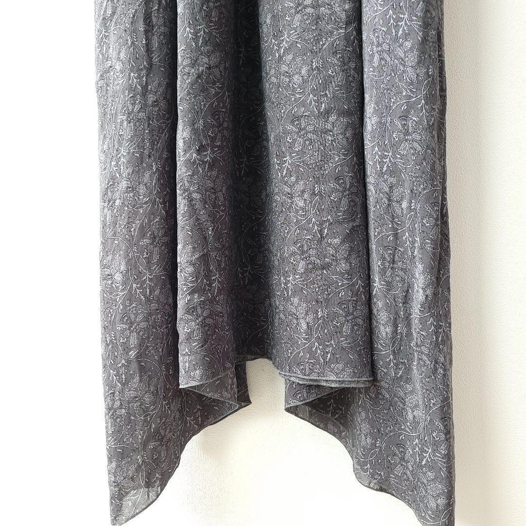 HUG O WaR　ロング丈ギャザーワンピース　サイズ1　キュプラ　花柄