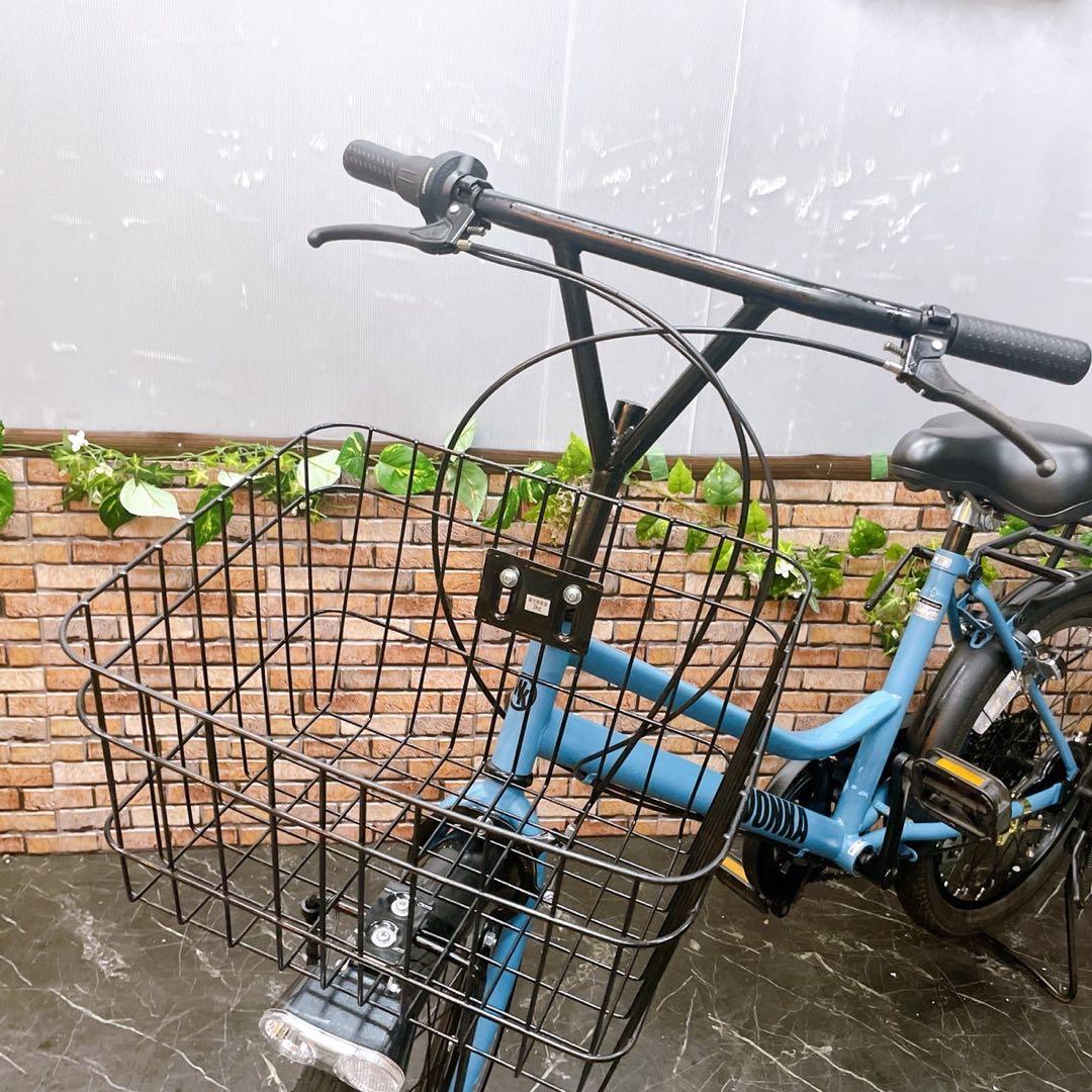 【61】小径車 WONKA 水色 ブルー 外装変速付き