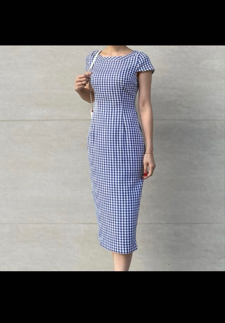 【JENNE 完売品】オードリールック ギンガムチェック ワンピース　Mサイズ