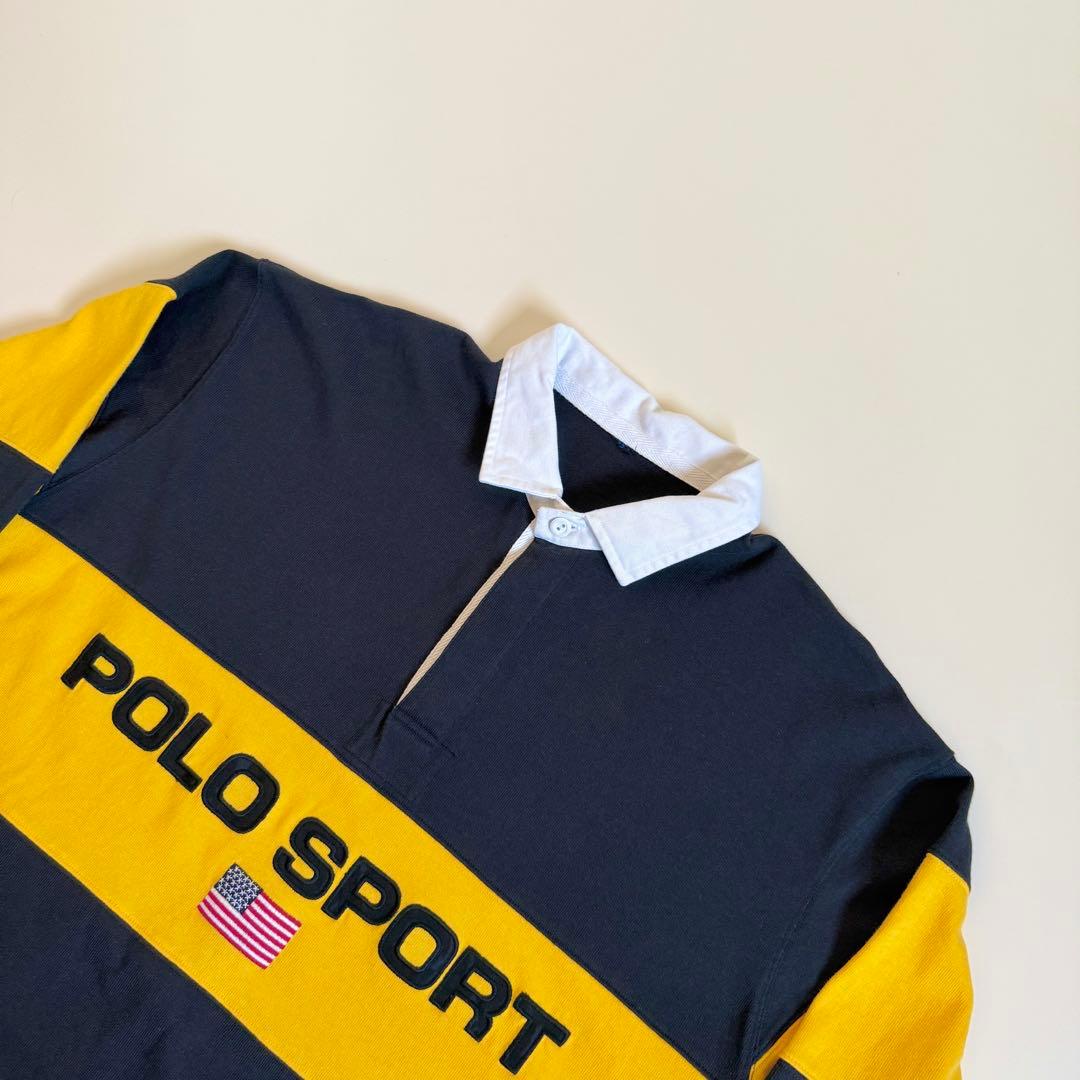 【POLO SPORT】1990s Big Size Rugger Shirt