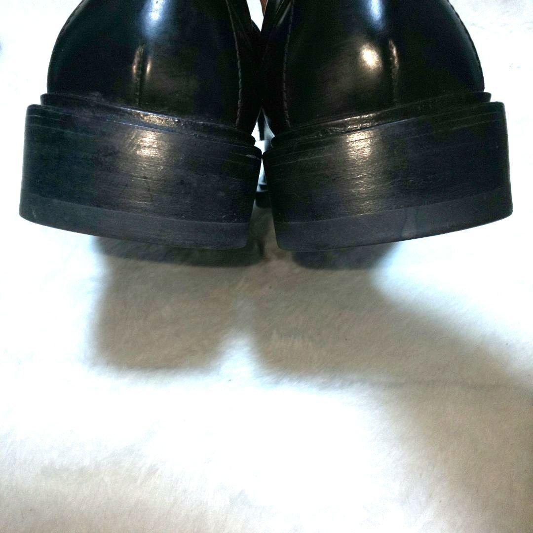 GUCCI ロゴ 刻印 ローファー 41 1/2 E ブラック