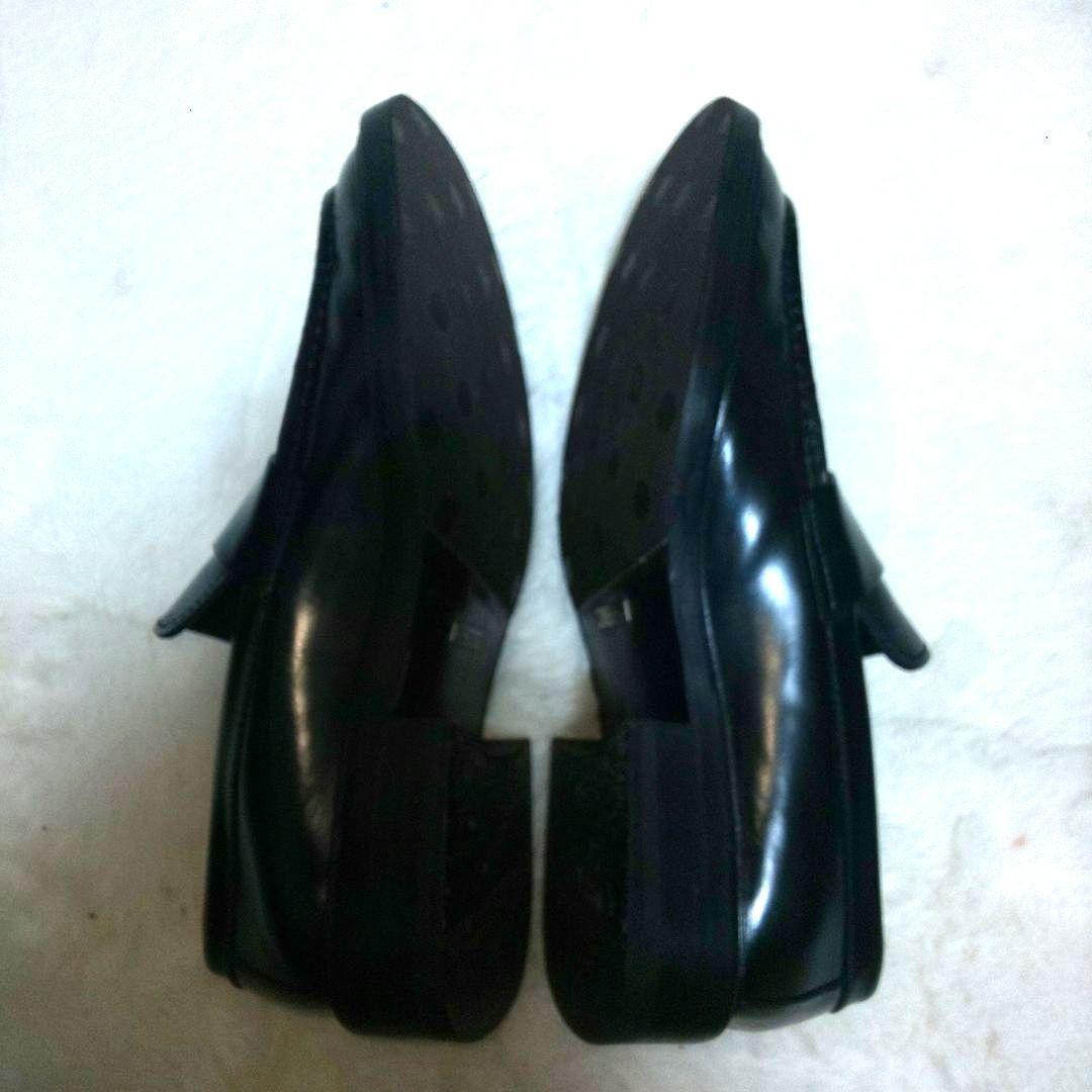 GUCCI ロゴ 刻印 ローファー 41 1/2 E ブラック