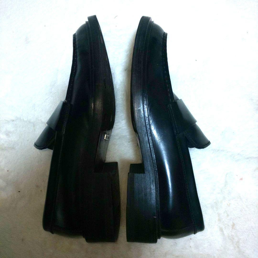 GUCCI ロゴ 刻印 ローファー 41 1/2 E ブラック