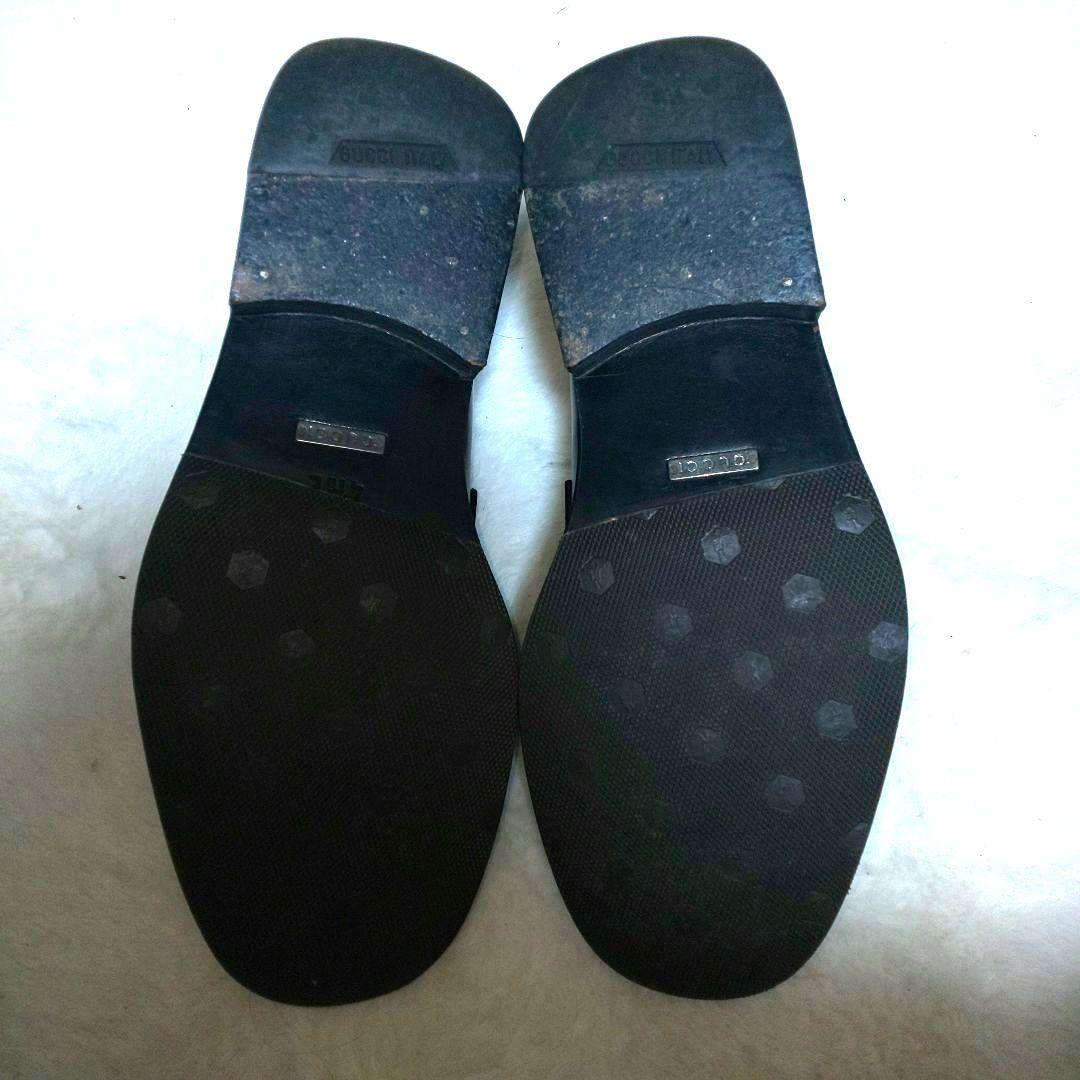 GUCCI ロゴ 刻印 ローファー 41 1/2 E ブラック