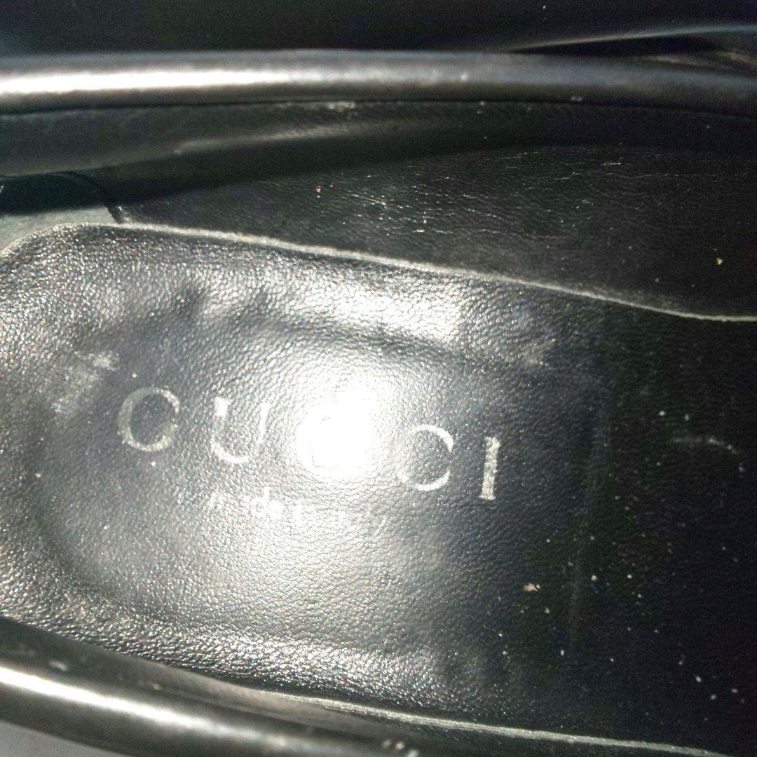 GUCCI ロゴ 刻印 ローファー 41 1/2 E ブラック