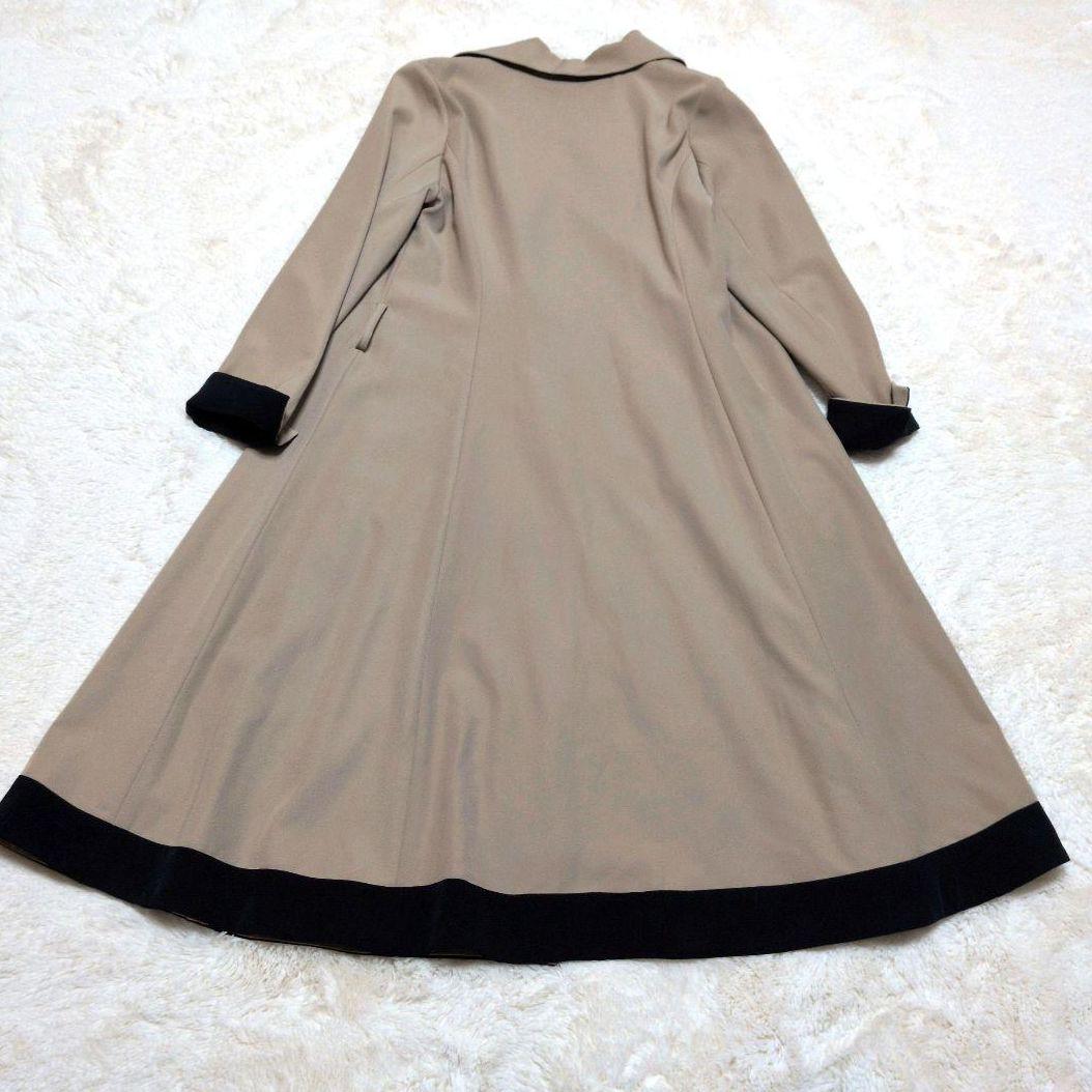 ジェンヌ　トレンチコート　秋　春　ベージュ　バイカラー