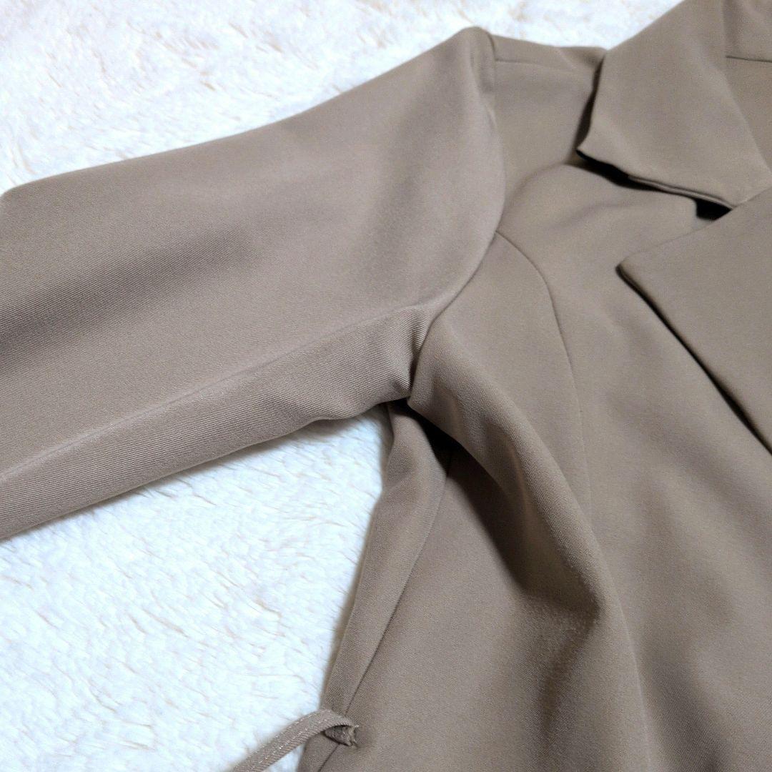 ジェンヌ　トレンチコート　秋　春　ベージュ　バイカラー