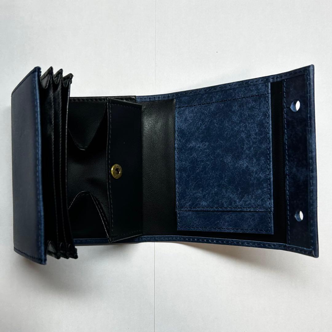 エムピウ ミッレフォッリエ 同型 二つ折り財布 m+ type ネイビー