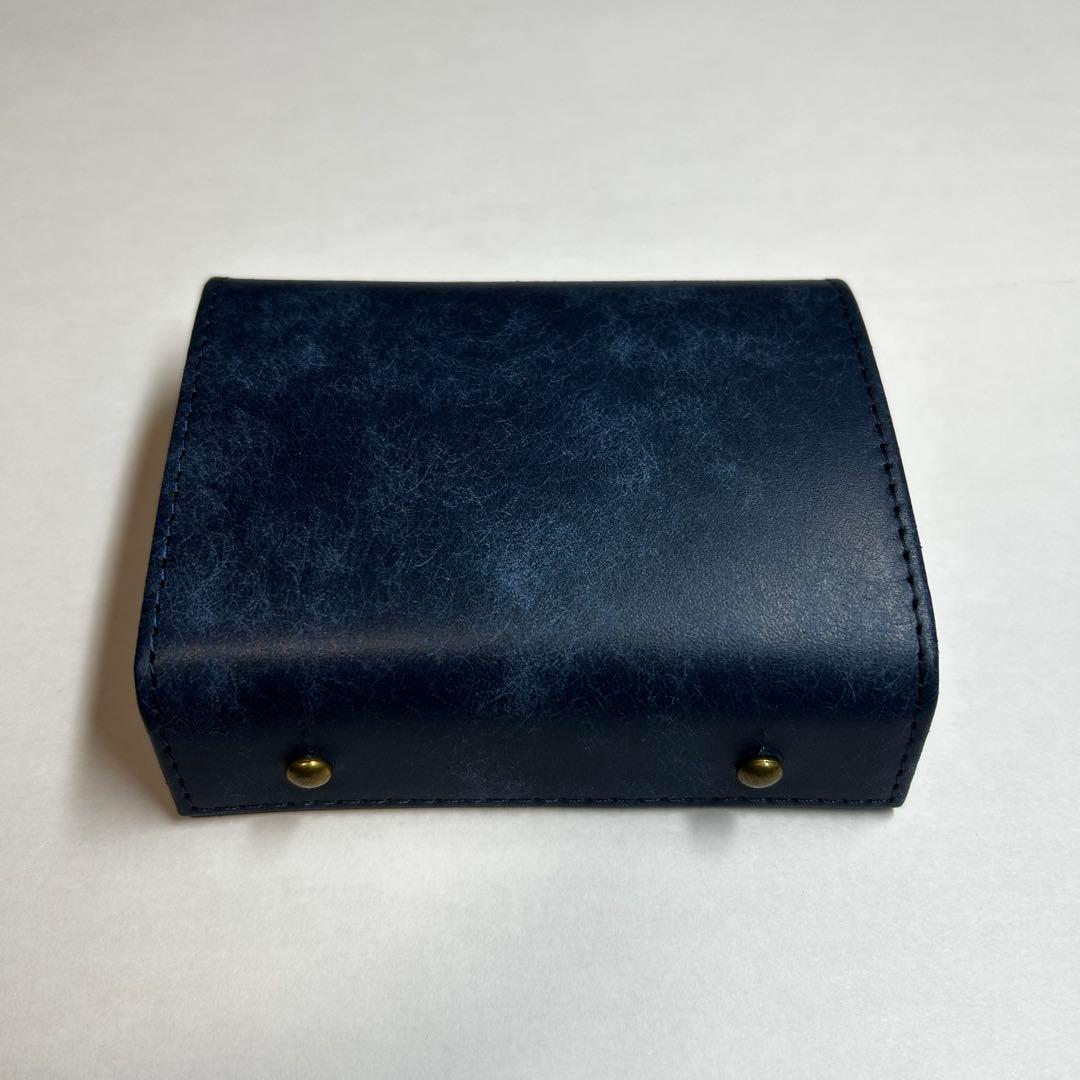 エムピウ ミッレフォッリエ 同型 二つ折り財布 m+ type ネイビー