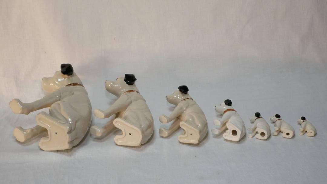 ビクター犬　ニッパー君　陶器置物　7匹　ビンテージ