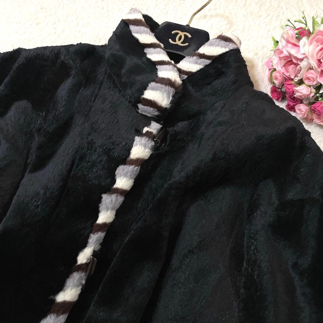 【美品】エンバ シェアードミンク ロング コート サイズL相当