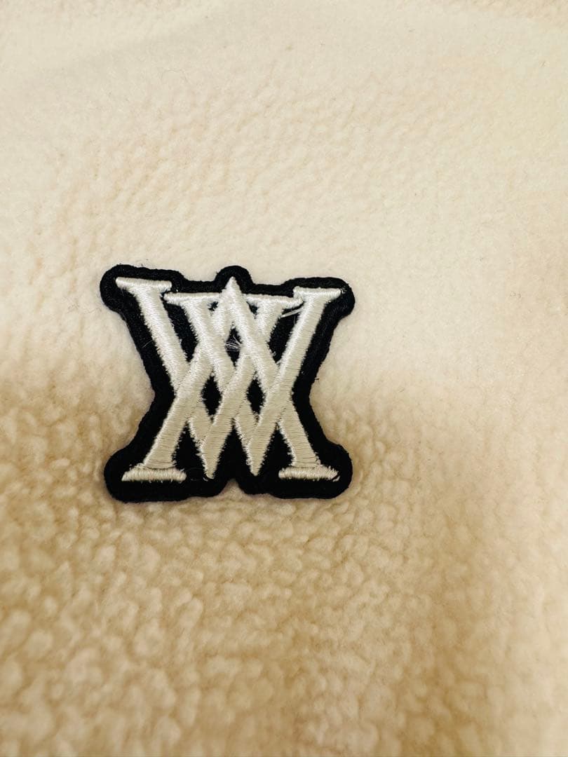 本物⭐︎アニューゴルフ⭐︎フリースフード付きボアレディースオフホワイト