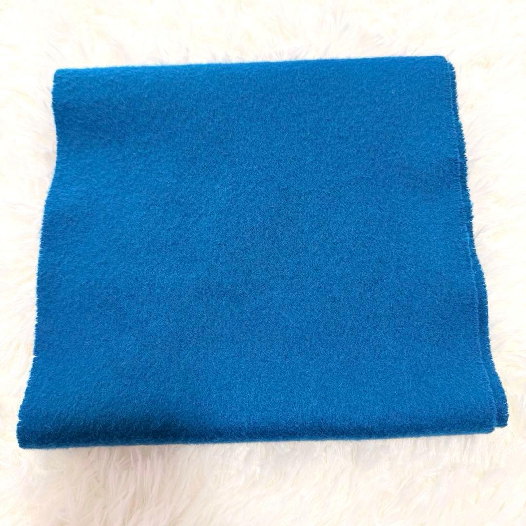 johnstons カシミア100％マフラー ブルー