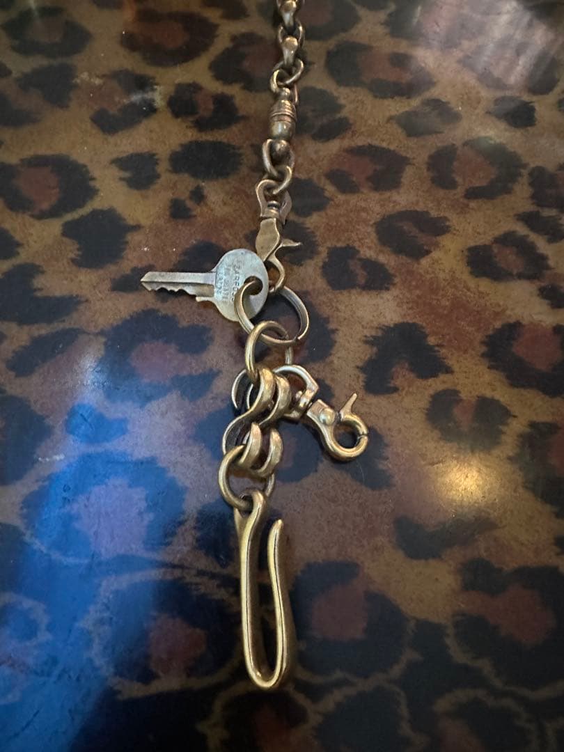 希少なファニー真鍮ウォレットチェーン