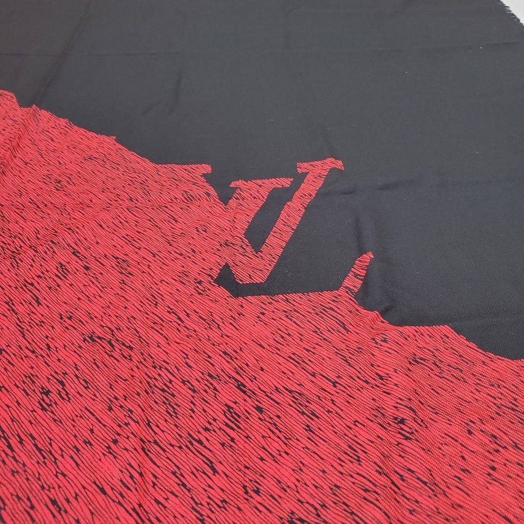 Louis Vuitton 赤黒 ストール ショール