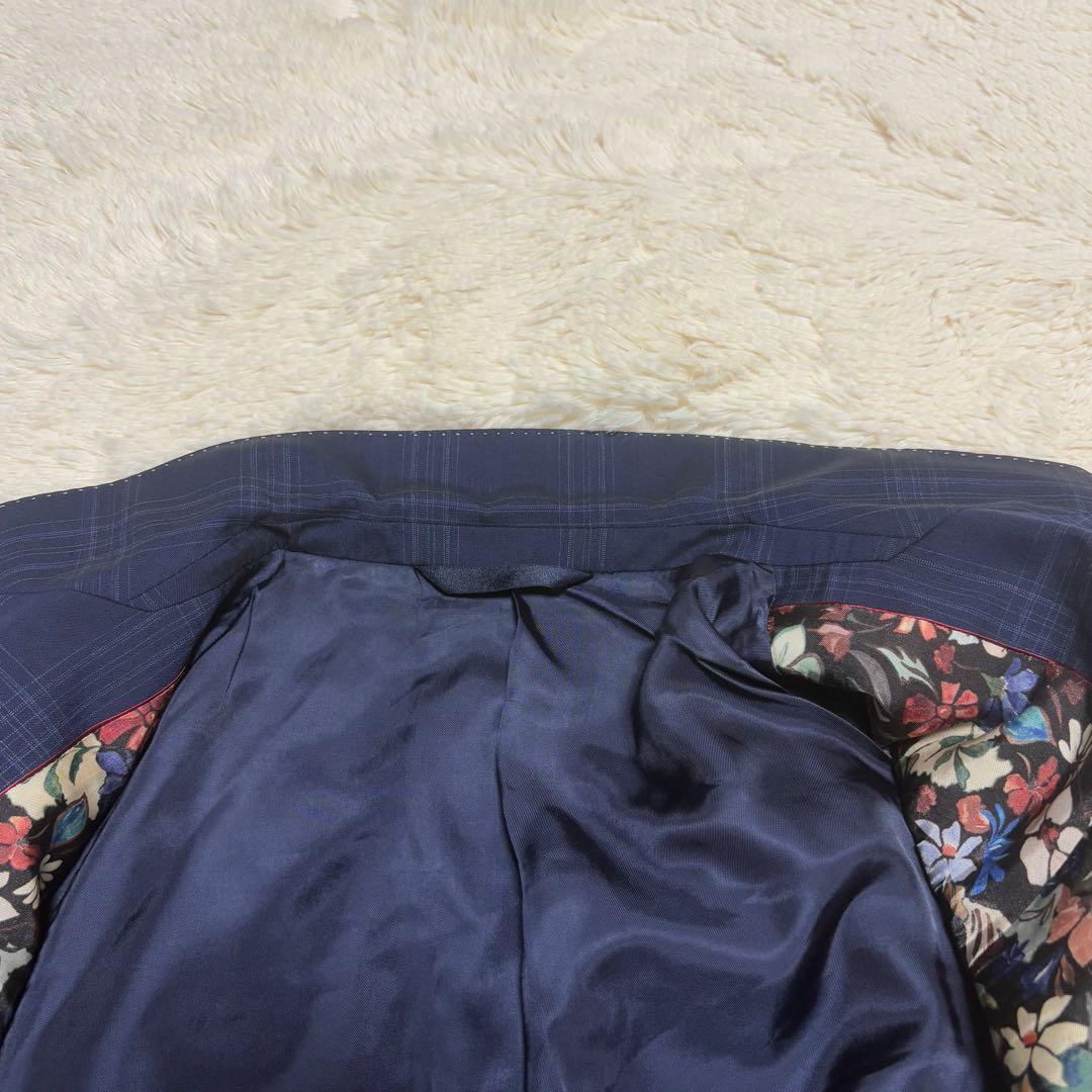 【美品】Paul Smith テーラードジャケット カノニコ　裏地花柄 L 紺色