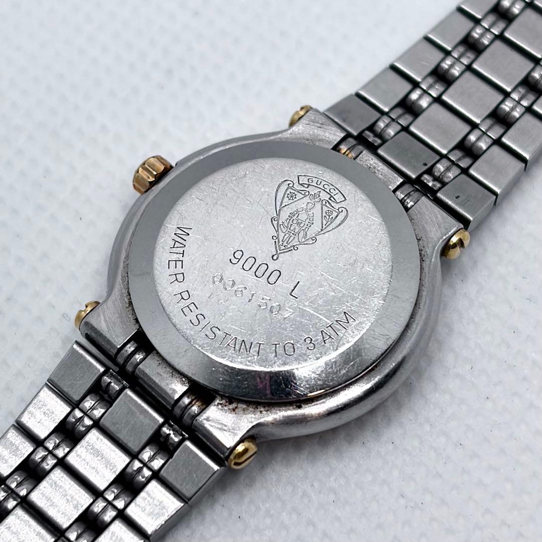 GUCCI グッチ 9000L デイト ゴールド シルバー レディース ジャンク