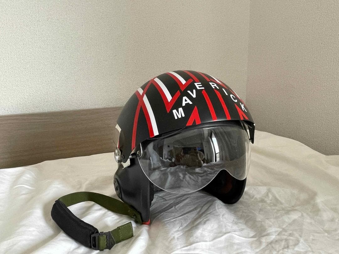 トップガン風 MAVERICK仕様 本物パイロットヘルメット（酸素マスク付き）