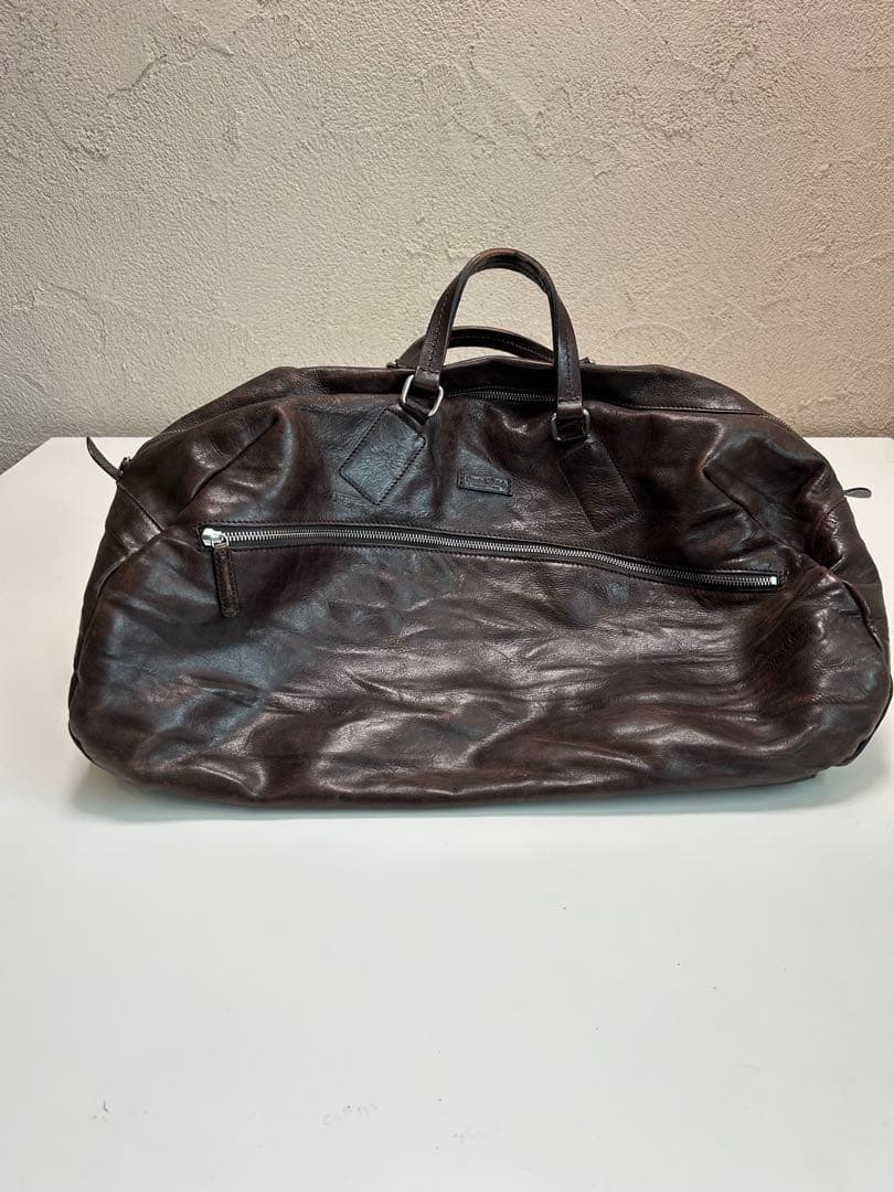 Daniel&Bobダークブラウン レザー ボストンバッグ