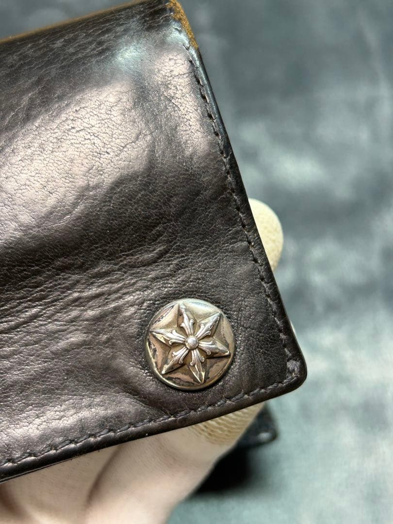 クロムハーツ　スリーフォールド　3FOLD 三つ折り財布　スターボタン