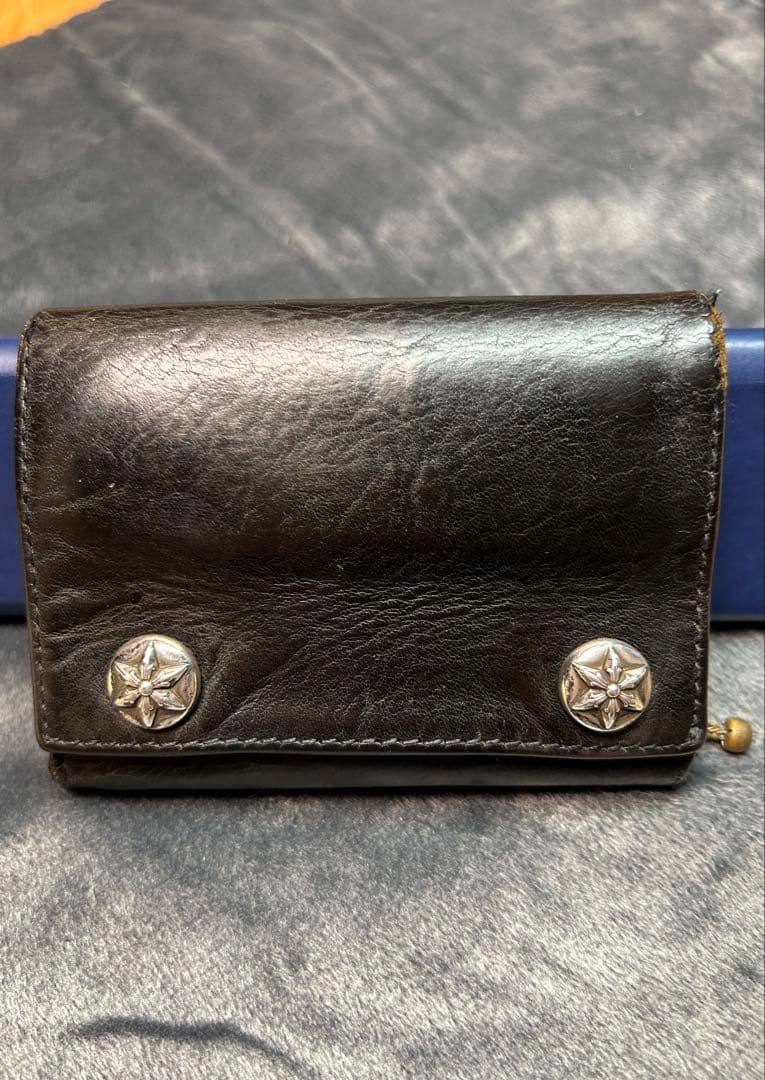 クロムハーツ　スリーフォールド　3FOLD 三つ折り財布　スターボタン