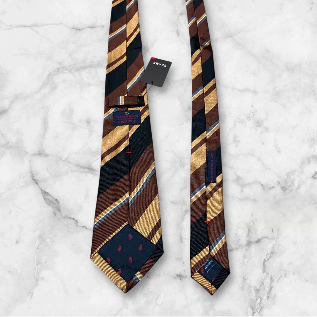 【未使用】FRANCO BASSI　ネクタイ　タグ付き　ストライプ