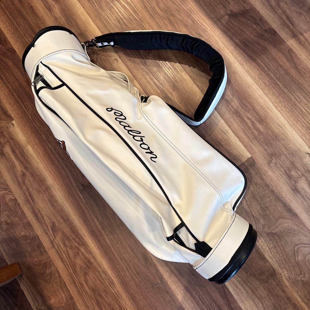 マルボン×ジョーンズ キャディバッグ ホワイト ゴルフ トラ 刺繍