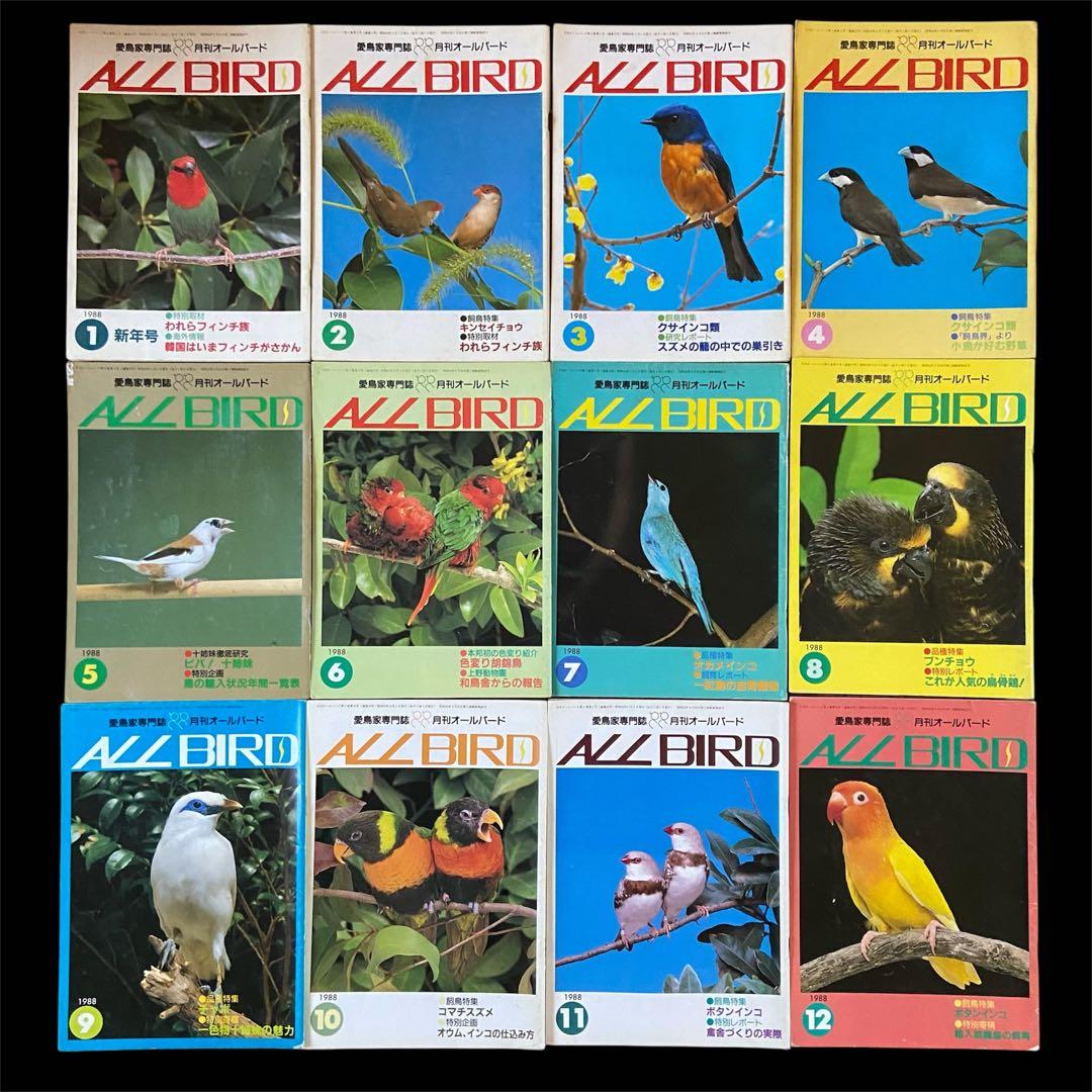 希少 愛鳥家専門誌 ALL BARD オールバード 1987年 創刊号〜 88冊