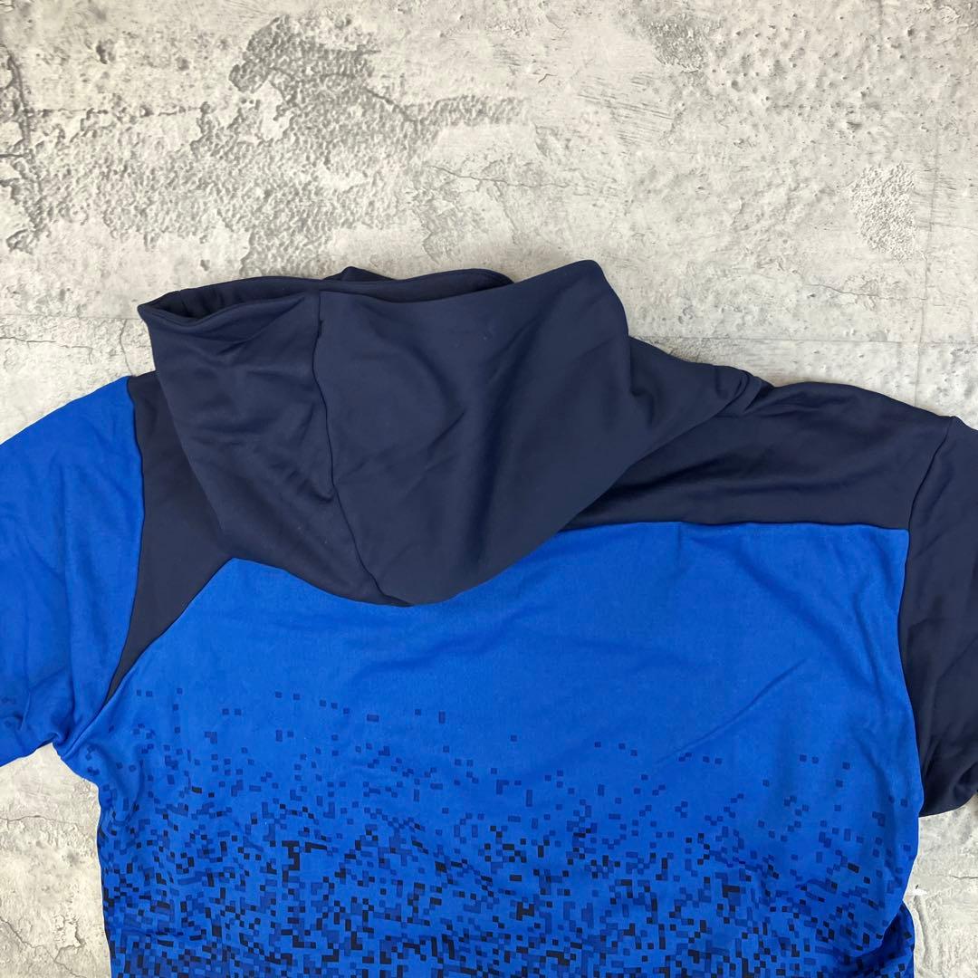 北海道日本ハムファイターズ フリースパーカー オークリー 古着 刺繍 紺青 XL