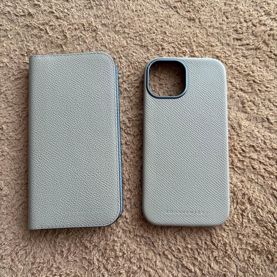 ボナペンチュラノビーレレザー手帳型 iPhone15ケース とバックカバーケース