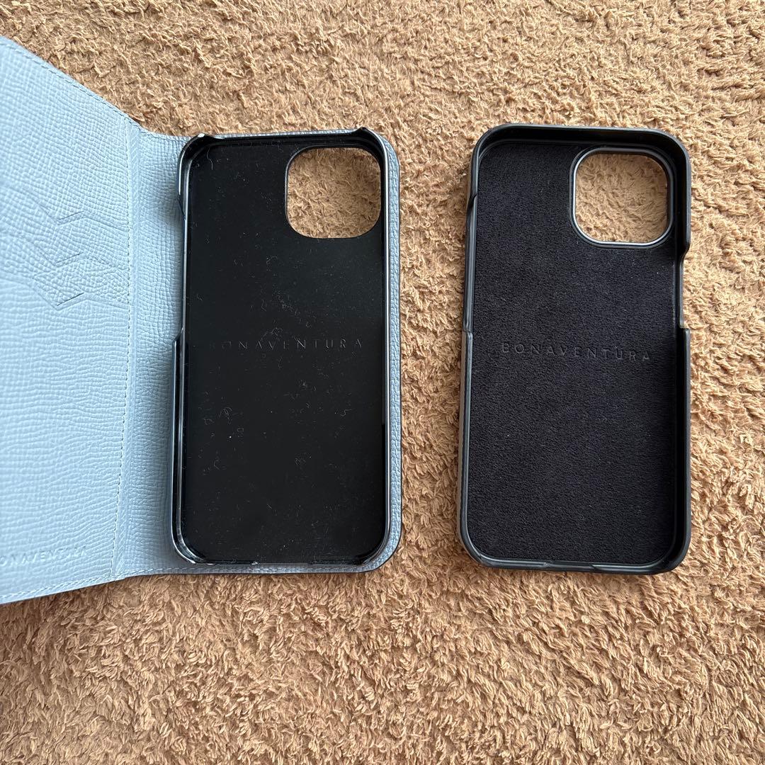 ボナペンチュラノビーレレザー手帳型 iPhone15ケース とバックカバーケース