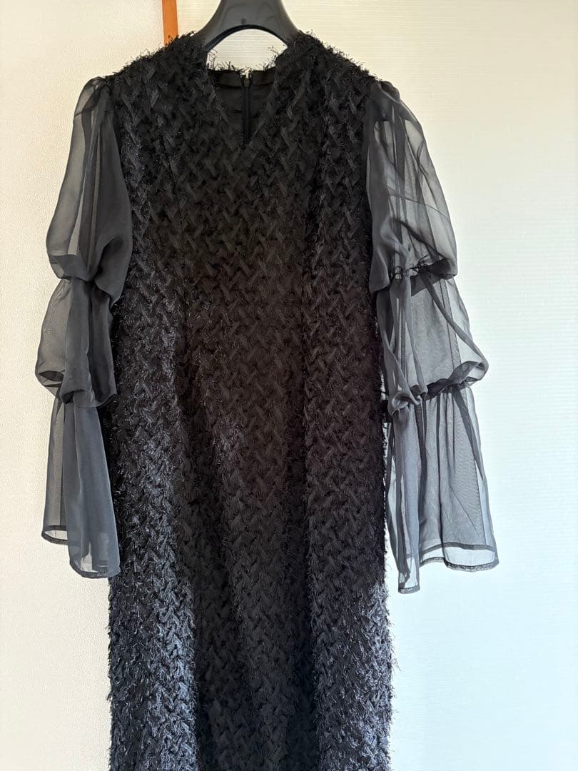 新品Dorry Doll ドリードール　デザインスリーブシャギードレス　M