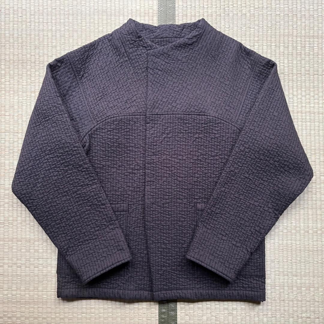 MITTAN 中わた刺し子織ジャケット 黒茶 サイズ3