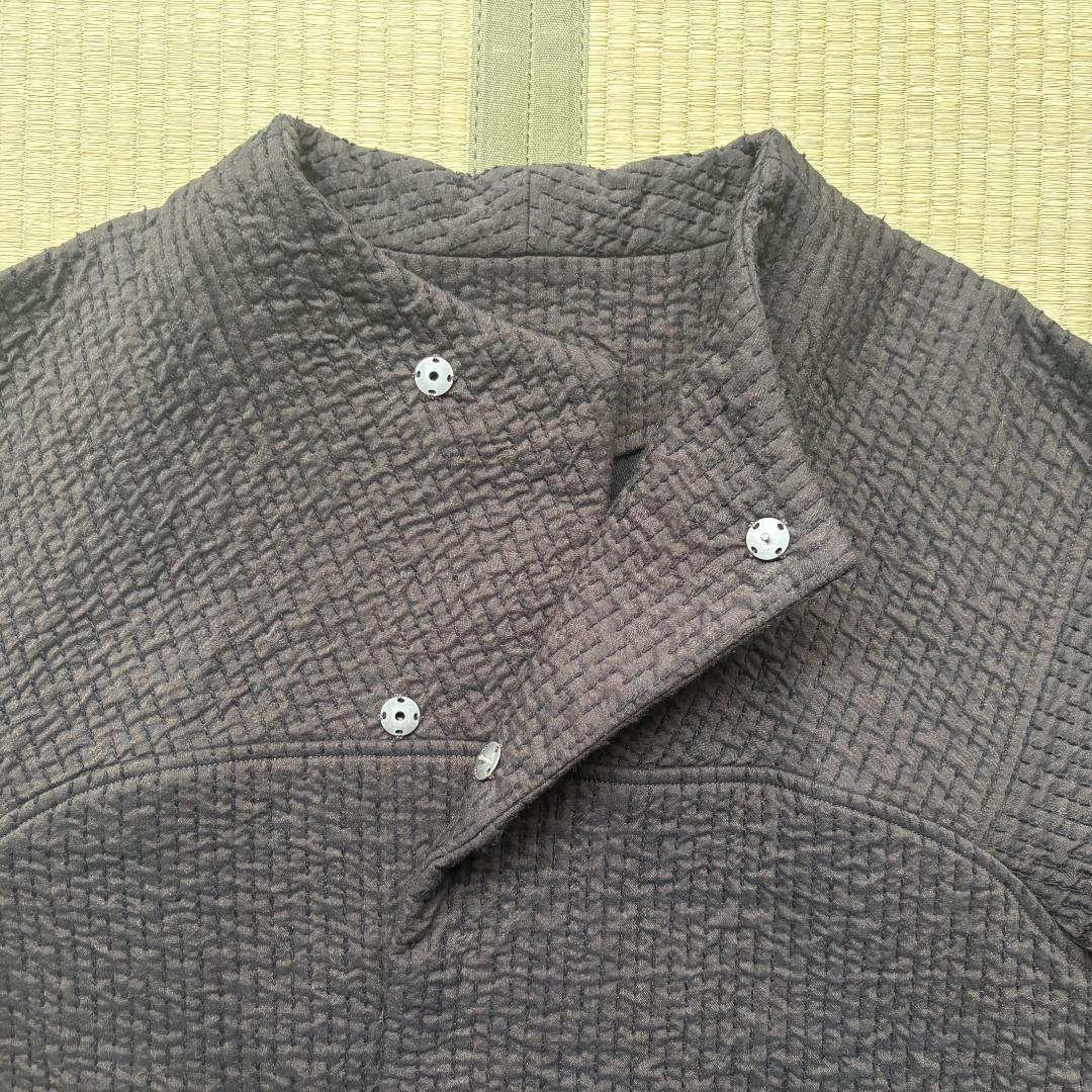 MITTAN 中わた刺し子織ジャケット 黒茶 サイズ3