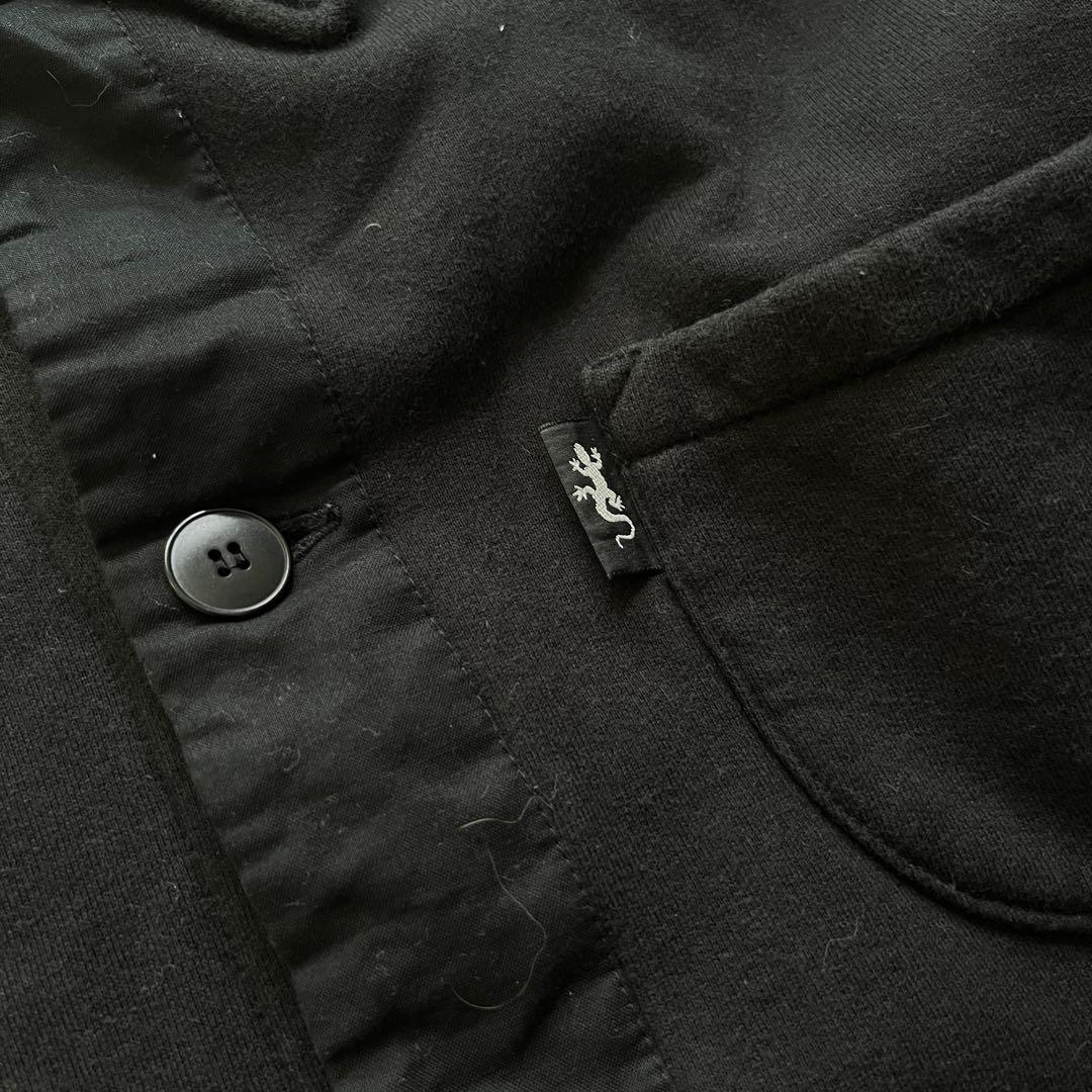 90s agnes b homme スウェットカバーオール ブラックモールスキン