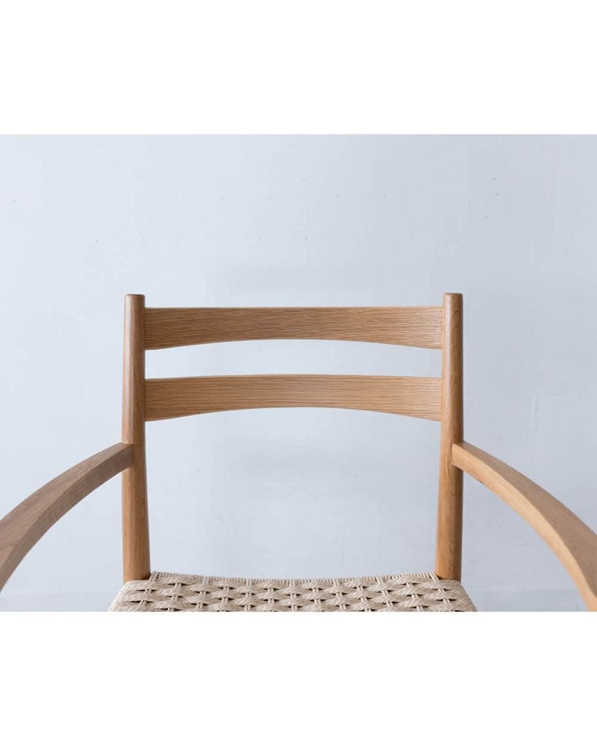 【新品未使用】アームチェア_オーク×ペーパーコード