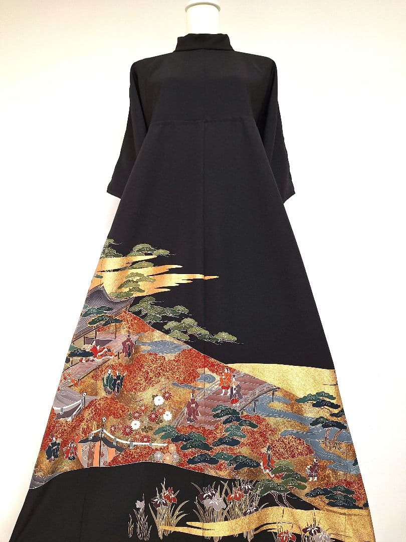 着物リメイクワンピース3619