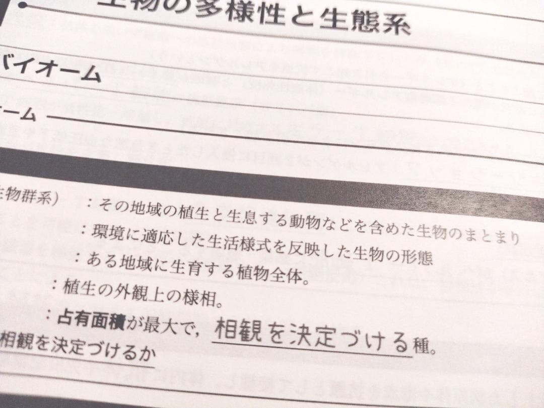21年度最新　鉄緑会による生物教科書レベル範囲総復習冊子　駿台　河合塾　東進