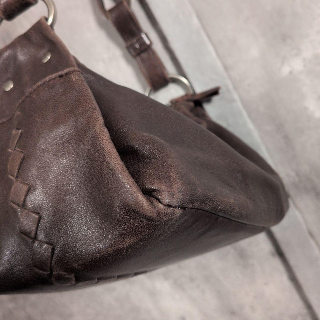 【old】 BOTTEGA VENETA 本皮イントレチャート ハンドバッグ