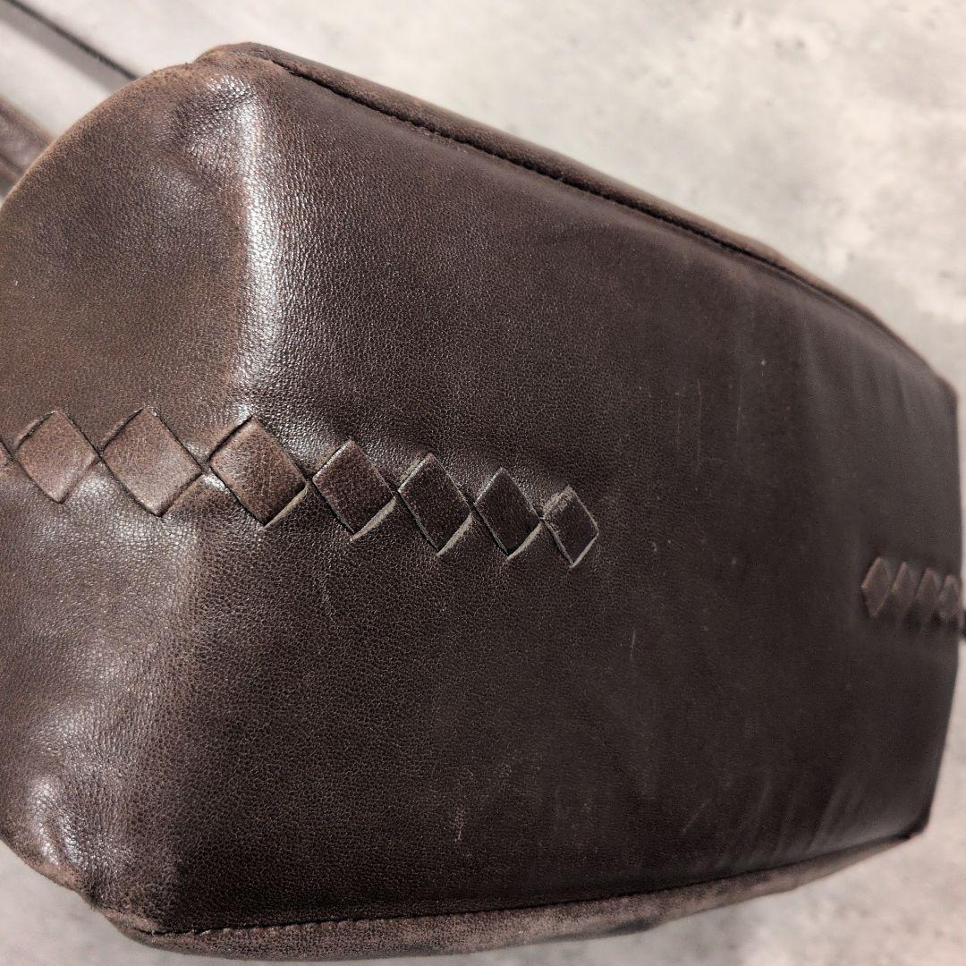【old】 BOTTEGA VENETA 本皮イントレチャート ハンドバッグ