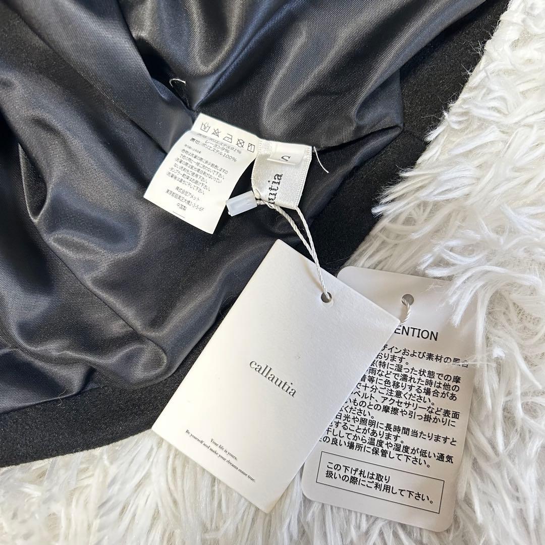 新品タグ付きcallautia カラウティア　ゴールドボタンミドルコート