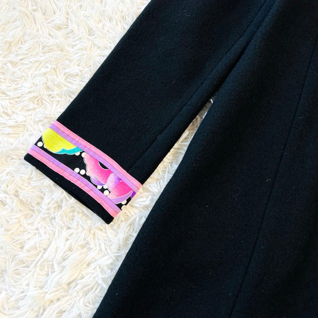 レオナール LEONARD ロングコート 裾ファー 襟ファー フォックスファー