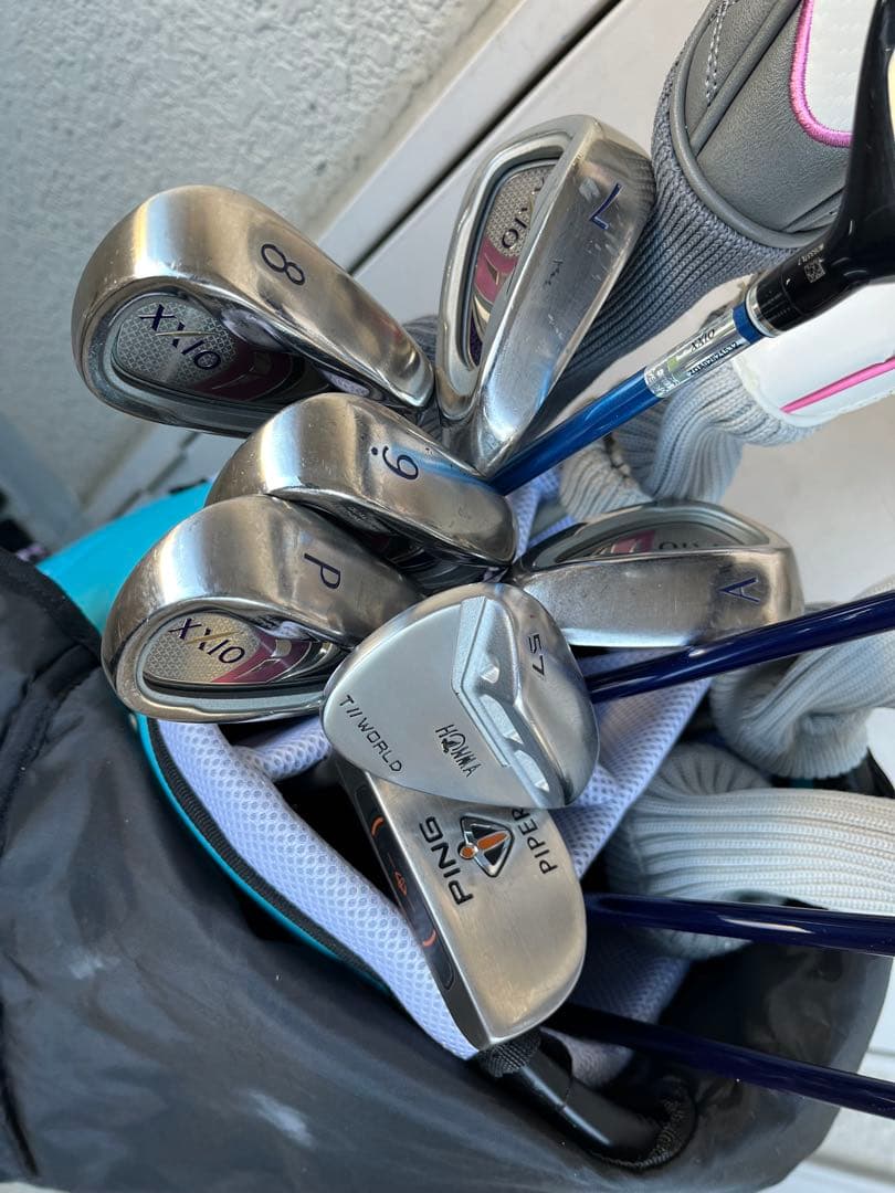 レディース！超豪華XXIO 9＆10代目女性用ゴルフセット+キャデバッグ+オマケ