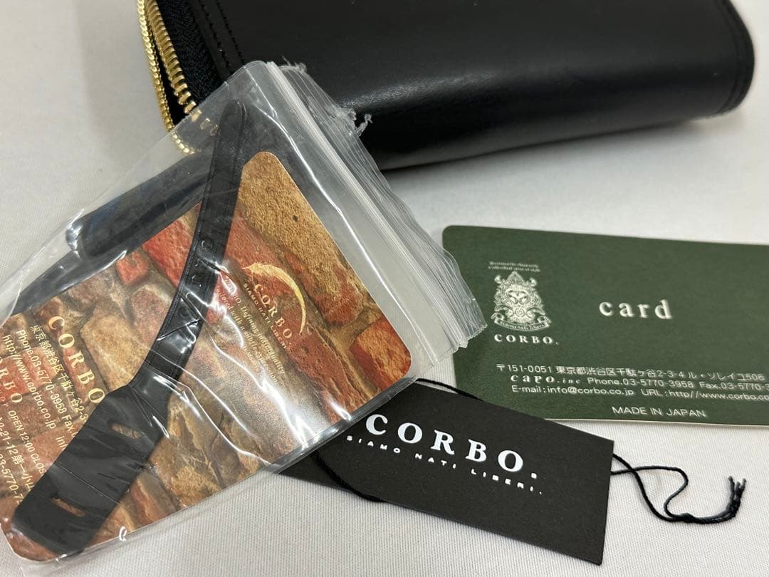 CORBOコルボ SLATE スレートL字ファスナー財布 ブラック黒
