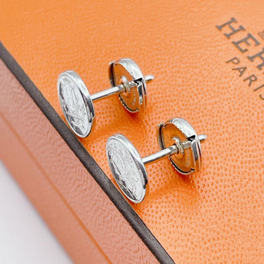HERMES ピアス　エクスリブリス　TPM シルバー925 箱付き